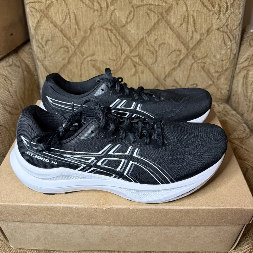 Asics GT-2000 14 Black White Running Shoes Women's Size 10.5 Wide EXCELLENT!